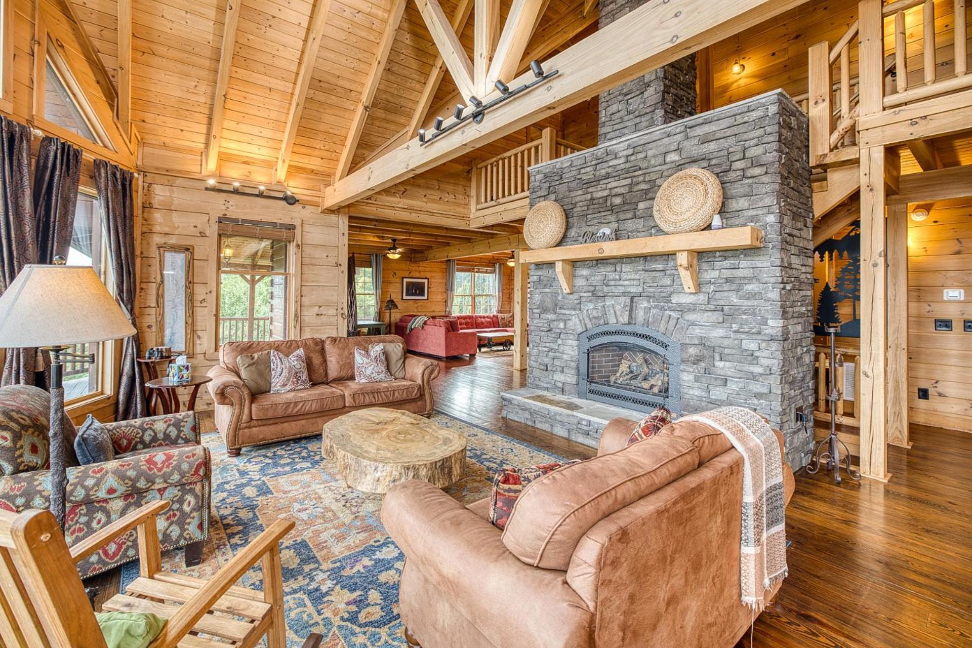 Sky High Lodge By Bk Stays. Large Cabin. Amazing Views. Game Room. Jacuzzi. Six Bedrooms. Sleeps 12 Blue Ridge Eksteriør bilde